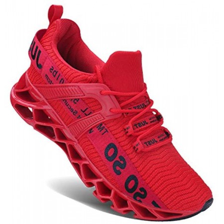 Mens Athletic Walking Shoes Running Tennis Shoes Fashion Sneakers Red