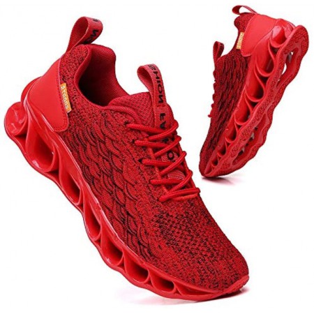 Sport Running Shoes for Mens Mesh Breathable Trail Runners Fashion Sneakers Red