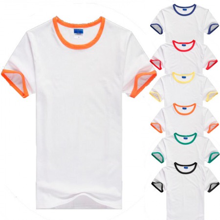 Men's New Summer Wear Stitching Round Neck Men's Fashion Casual T-Shirt Base Short Sleeve T-Shirt